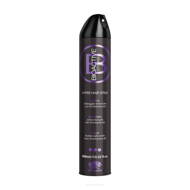 BIOACTIVE STYLING Bardzo mocne utrwalenie lakier HYPER SPRAY do włosów 400 ML