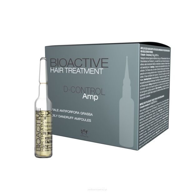 D-CONTROL Przeciwłupieżowe ampułki do włosów z tłustym łupieżem 10x7,5 ML